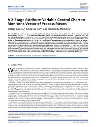 Pdf A 2 Stage Attribute Variable Control Chart To Monitor A