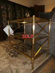 Ethan Allen Glass End Table At The