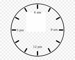 Color drawing of simple watch face. Clock Clipart 6 Am Clock Face Svg Free Transparent Png Clipart Images Download