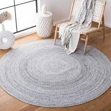 grant solid color round area rug