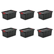 Warehouse storage bins & wire containers increase storage density and handling efficiency. Blue Morpho 6 Pack Sterilite 30 Gallon Heavy Duty Stackable Storage Tote Household Supplies Cleaning Storage Bins Baskets