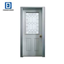 4.0 out of 5 stars. China Half Frosted Decorative Caming Inserted Tempered Glass Steel Prehung Front Door China Half Glass Door Steel Door