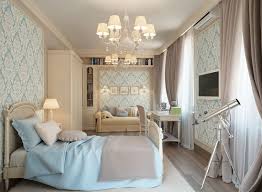 artistic cream blue modern bedroom