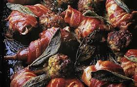 roasted wild rabbit and bacon with