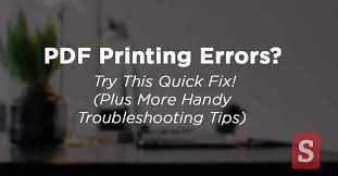 pdf printing errors