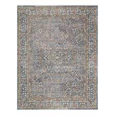 blue fl medallion area rug 8x10