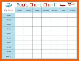 Customized Childrens Chore Chart Chores For Kids Chore