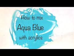 how to make aqua blue acrylics asmr