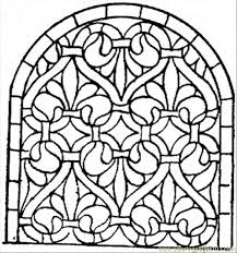 Pattern For The Window Coloring Page