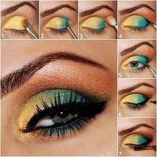 makeup tutorial using vibrant colors