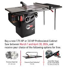sawstop professional cabinet tablesaw pcs