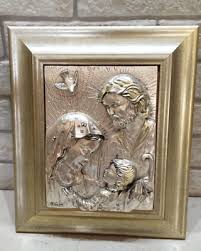 Antique Icon Holy Family Arg 925 Made