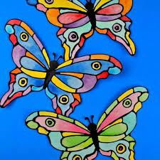 Faux Stained Glass Erfly Craft With