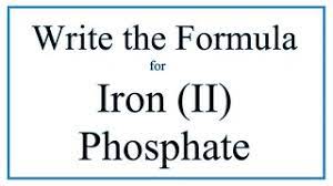 the formula for iron ii phosp