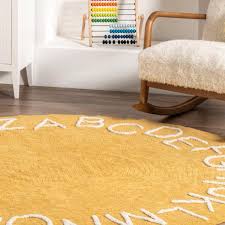 nuloom kids washable round alphabet rug