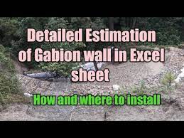 Of Gabion Wall In Excel Sheet