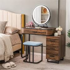 costway vanity table set 3 color