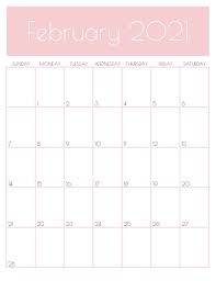Blank, editable and easy to print. 30 Free February 2021 Calendars For Home Or Office Onedesblog