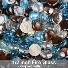 uniflasy blended fire glass rock beads