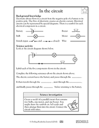This article shows many of the frequently used electrical symbols for drawing electrical diagrams. Parts Of An Electrical Circuit Diagram 5th Grade Science Worksheet Greatschools