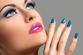 photo of beauty eyes makeup and nails