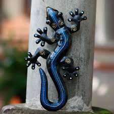 Hand Crafted Gecko Metal Wall Art