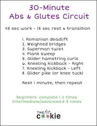 30 minute abs and glutes circuit