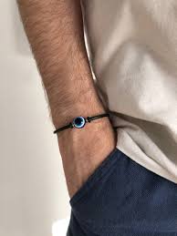 greek rubber evil eye bracelet