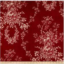 Toile Bed Runner Red Toile Bed Runner