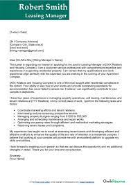 leasing manager cover letter exles
