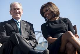 Bush definition, a low plant with many branches that arise from or near the ground. A Timeline Of Michelle Obama And George W Bush S Sweet Friendship