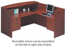 Capacity taa compliant brushed metal feet All Bow Front Desk With Reception Counter By Ndi Office Furniture Options Office Furniture Worthington Direct
