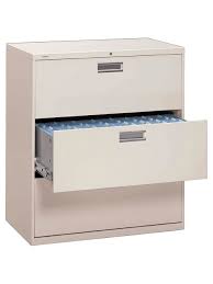 Adding three drawer filing cabinets can help you get organized without taking up too much precious real estate in your workspace. Hon Brigade 600 42 W Lateral 3 Drawer File Cabinet Metal Light Gray Office Depot