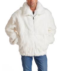 White Rabbit Fur Hooded Er Jacket