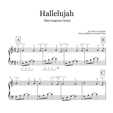 hallelujah late beginner sheet
