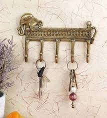 Golden Brass S Wall Hook Key Holder