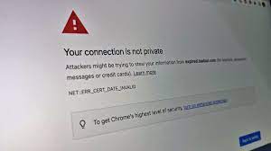 your connection is not private errors