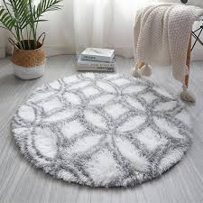 round rugs soft comfortable fluffy