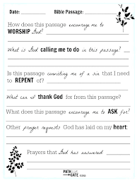 Bible Reading Journal Template Printable Pages About And Prayers