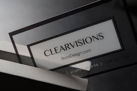 Clear Plastic Optometrist Name Card Template Clear Visions