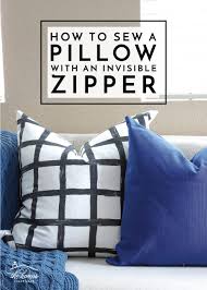 a pillow with an invisible zipper