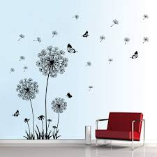 Decalmile Dandelion And Erfly Wall