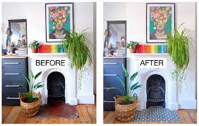 How To Stencil A Fireplace Hearth