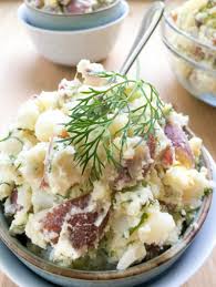 Tangy onions, rich sweet potatoes, crunchy walnuts, and sweet raisins come together in a remarkable blend of flavors and textures. Red Bliss Potato Salad With Dill Easy Peasy Meals