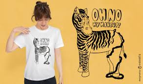 funny zebra makeup t shirt design