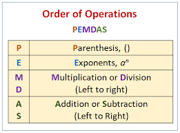 Order Of Operations Pemdas