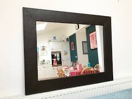 Wall Mirror Leather Frame Solid