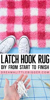 gingham rug how to make latch hook