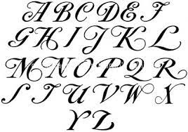 fancy cursive alphabet a z