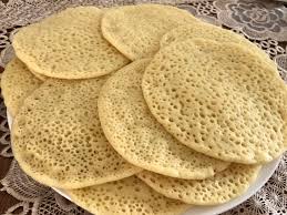 north african pancakes with tiny holes